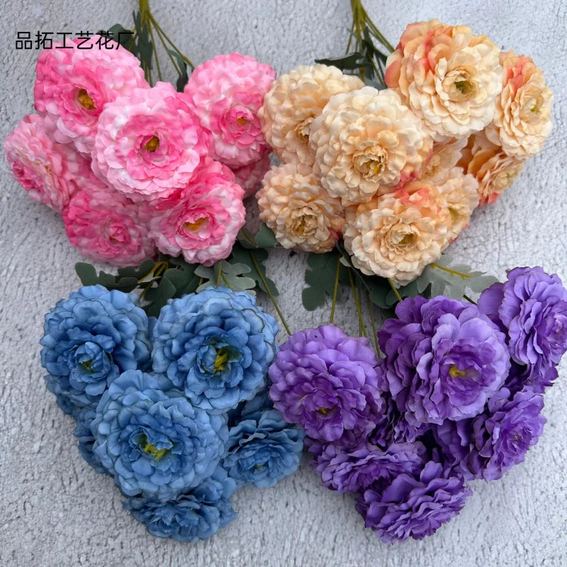 Artificial Peony Bouquet 9 Heads – Wedding & Home Décor Artificial Flower Bouquet Axl