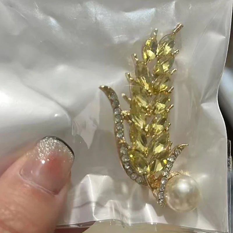 Wheat Ear Corsage Brooch – Single Pin Lapel Badge Accessory Lapel Pin Brooch Axl A7