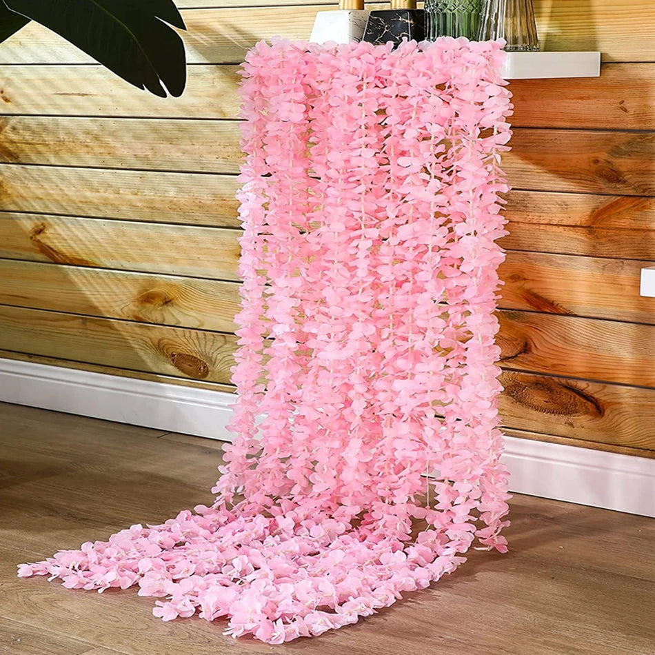Silk Sakura Flower Garland – Wedding Arch & Home Wall Décor Artificial Flower Garland Axl