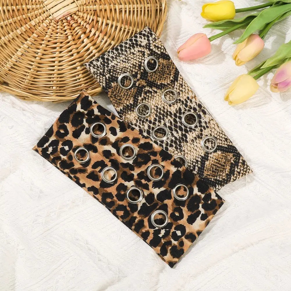 Punk Leopard Print Metal Headband – Steampunk Eyelet Style Punk Headband Axl