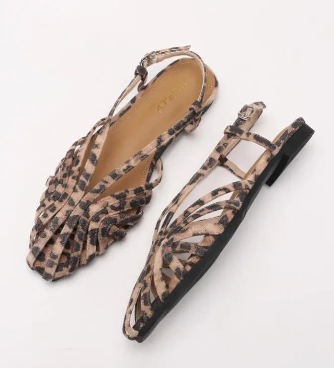 Women's Flat Gladiator Sandals – Narrow Band Buckle Strap Summer Flat Gladiator Sandals Axl baowen 40
