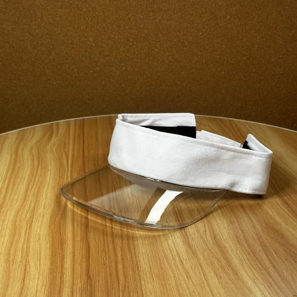 UV Protection Leopard Print Visor Cap – Women's Sun Hat Sun Visor Cap Axl White
