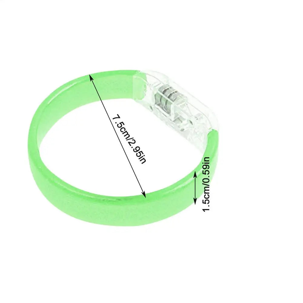 LED Light-Up Bracelet – Multicolor Flashing Glow Wristband LED Glow Bracelet Axl Green