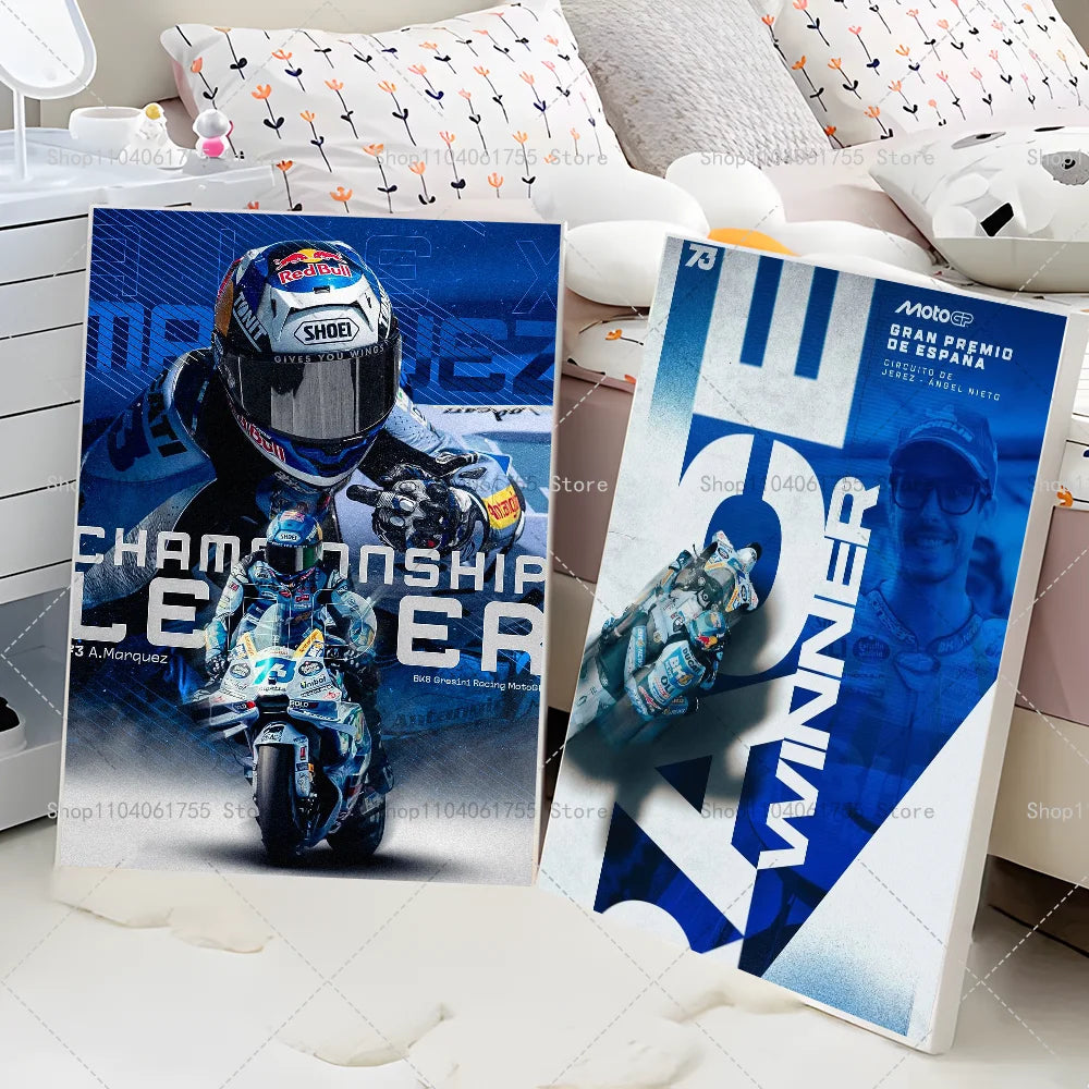 MotoGP Wall Poster – Self-Adhesive Waterproof Art Sticker Wall Art Poster Axl