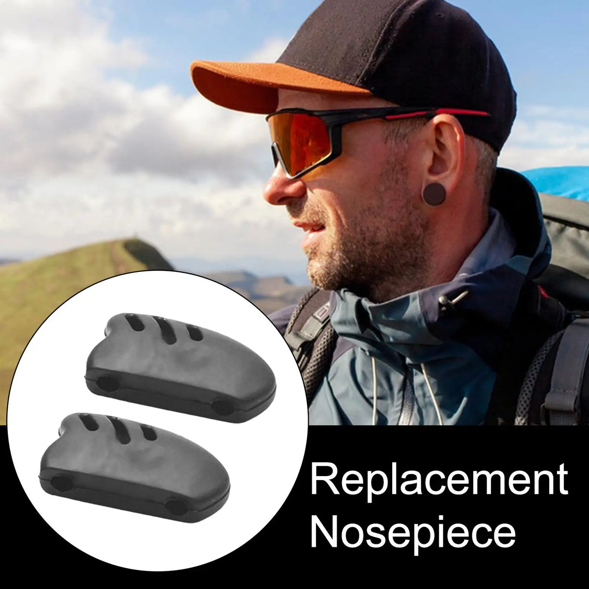 Anti-Slip Rubber Nose Pads for Cycling Sunglasses – 1 Pair Eyeglass Nose Pads Axl
