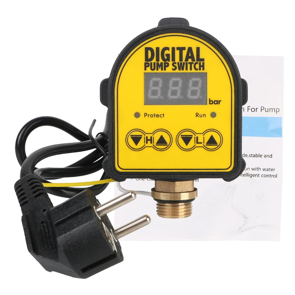 220V Digital Pressure Controller Switch | 0-10 Bar, 1/2" Port Pressure Controller Switch Axl