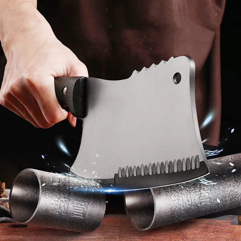 Damascus Steel Meat Cleaver – Dual-Purpose Chopping Knife Butcher Cleaver Knife Axl