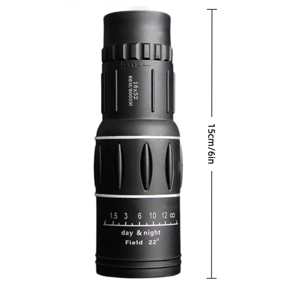 16x52 HD Monocular Telescope – BAK4, Fogproof, Low-Light Monocular Telescope Axl