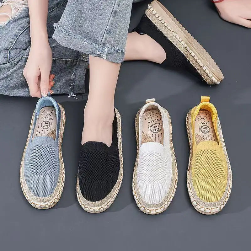 Women's Breathable Mesh Flat Slip-On Shoes | Summer Casual Women's Flat Shoes Axl