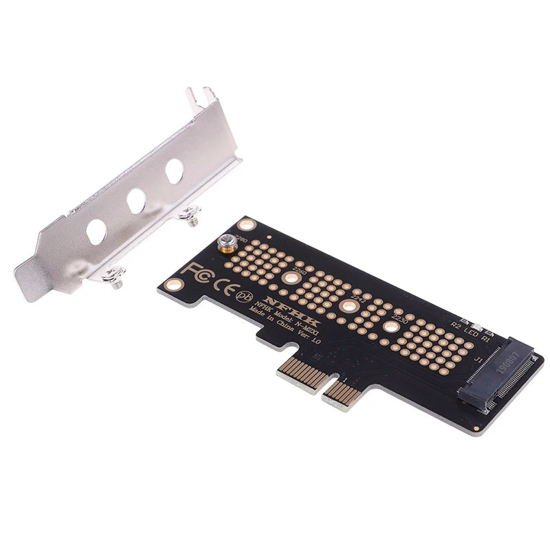 M.2 NVMe NGFF SSD to PCIe x1 Adapter Card + Half-Height Bracket SSD Adapter Card Axl