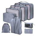 8-Piece Travel Packing Cubes Set – Waterproof Luggage Organizer Travel Packing Cubes Axl grey