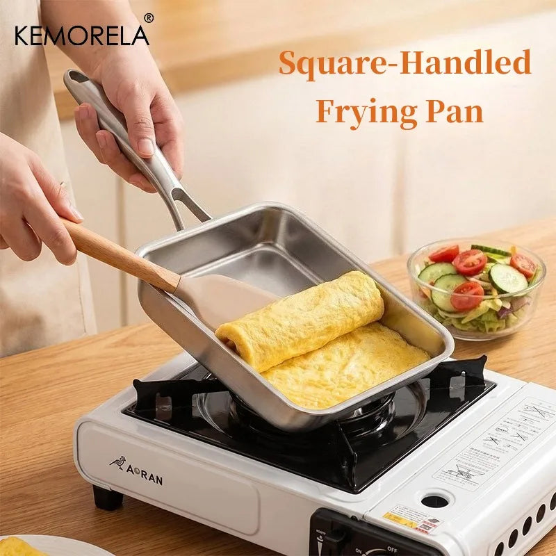 KEMORELA Tamagoyaki Pan – Stainless Steel Japanese Omelette Pan Japanese Omelette Pan Axl