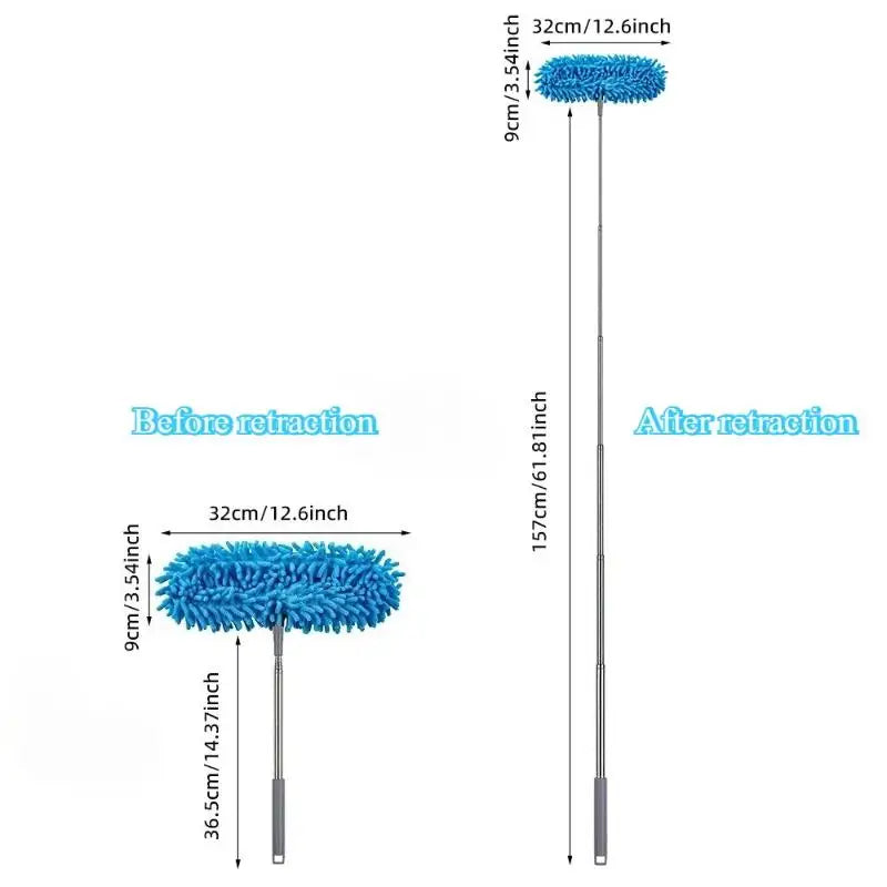 Extendable Fan Duster – Long Handle Chenille Cleaning Brush Telescopic Duster Axl