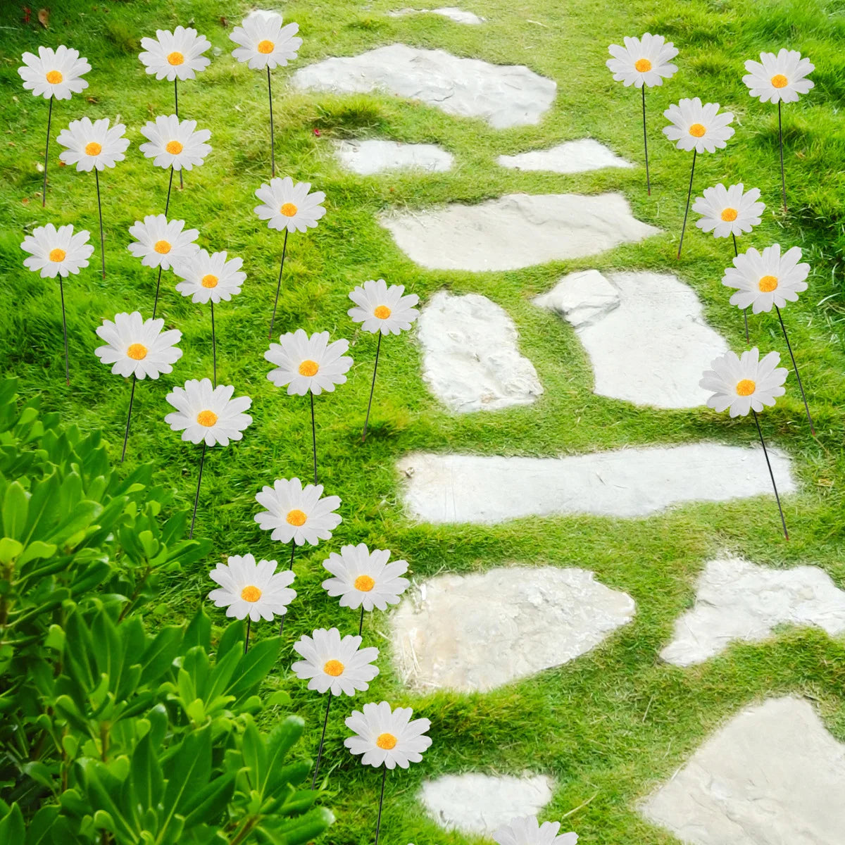 10-Pack Artificial Sunflower Garden Stakes – Outdoor Decor Artificial Garden Stakes Axl