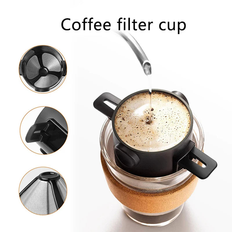 Reusable Stainless Steel Drip Coffee Filter & Tea Infuser Drip Coffee Filter Axl