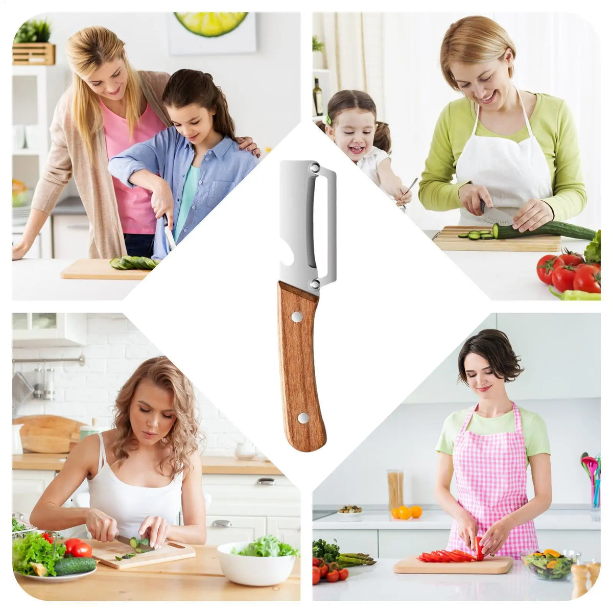 2-in-1 Vegetable Peeler & Bottle Opener – Sharp Steel Blade Vegetable Peeler Axl