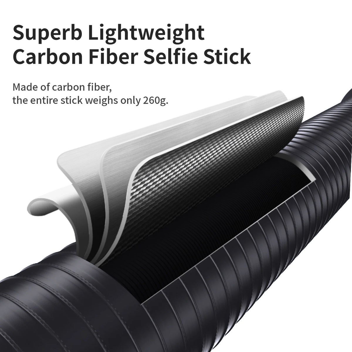 3M Carbon Fiber Invisible Selfie Stick for Insta360 & DJI Camera Selfie Stick Axl