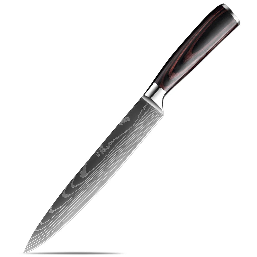 XITUO Damascus Chef Knife Set 1–10 Pcs | Ultra-Sharp Kitchen Knives Chef Knife Set Axl Slicing Knife
