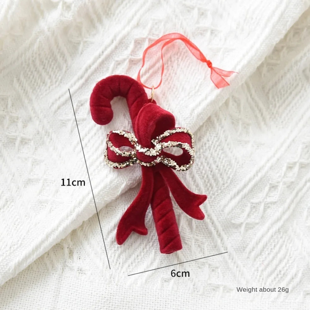 Velvet Bowknot Christmas Tree Pendant | Wine Red Bow Ornament Christmas Tree Ornament Axl Crutch