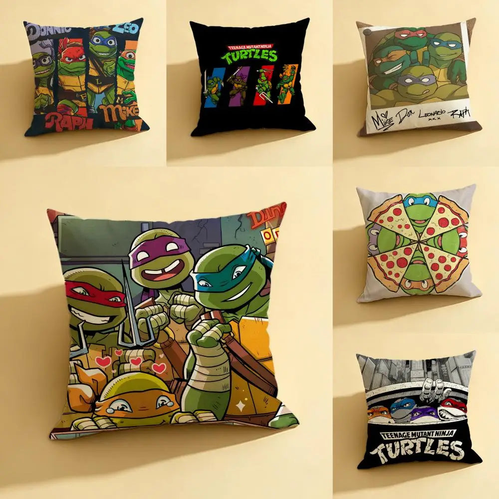 Ninja Turtles Linen Cushion Cover – Sofa, Bed & Chair Décor Decorative Cushion Cover Axl