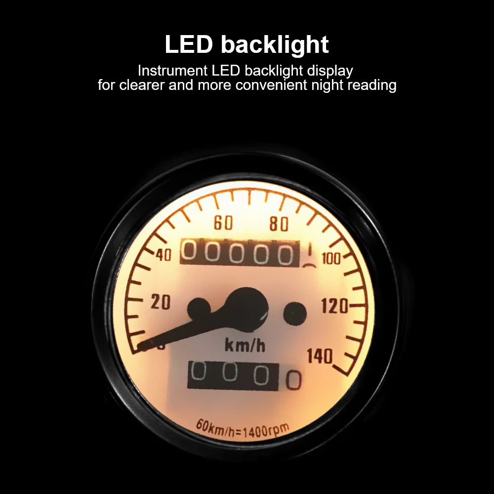 Retro Motorcycle Dashboard LED Speedometer & Tachometer Gauge Motorcycle Gauge Axl