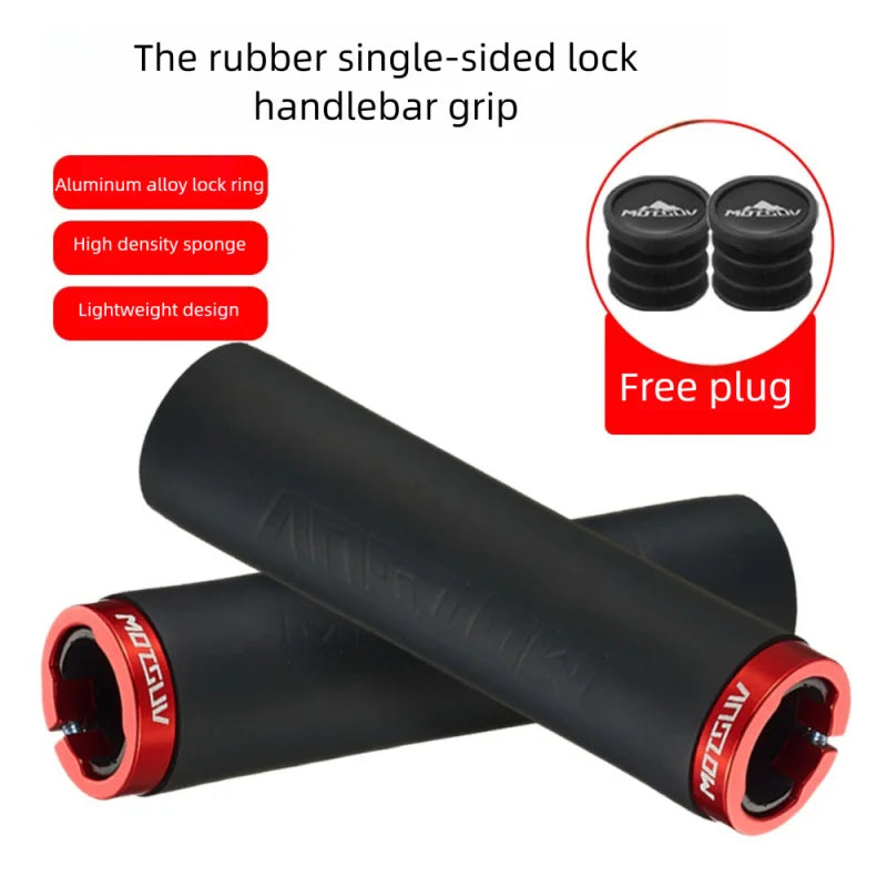 MOTSUV Lock-On Silicone MTB Grips – Ergonomic Anti-Slip MTB Handlebar Grips Axl