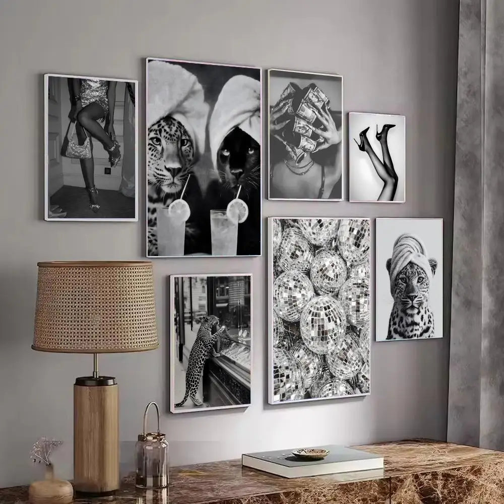 Black & White Minimalist Wall Art Poster Stickers | Modern Decor Wall Art Poster Axl