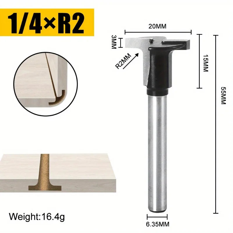 R2 Arc Forming Router Bit – 1/4" Shank for Wood & Cabinet Router Bit Axl 6.35xR2