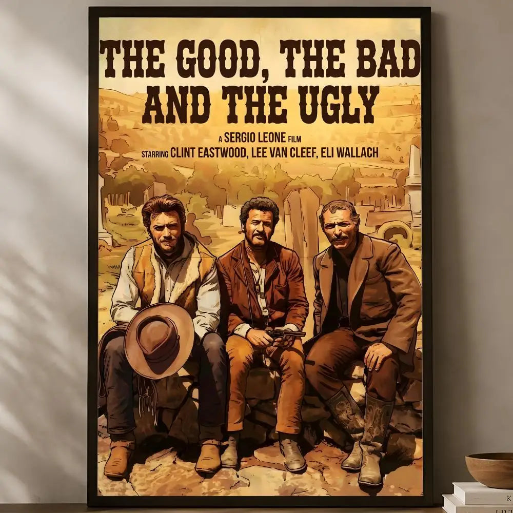 The Good The Bad & The Ugly HD PVC Self-Stick Wall Poster Wall Art Poster Axl White04 60X90cmNoframe