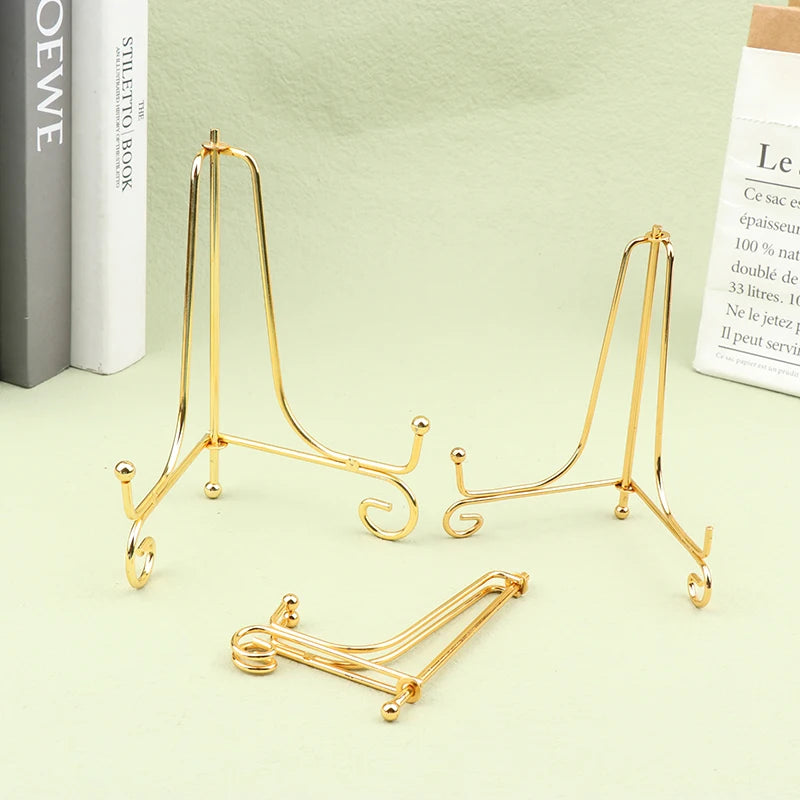 Gold Iron Display Stand – Easel for Plates, Photos & Books Display Stand Easel Axl