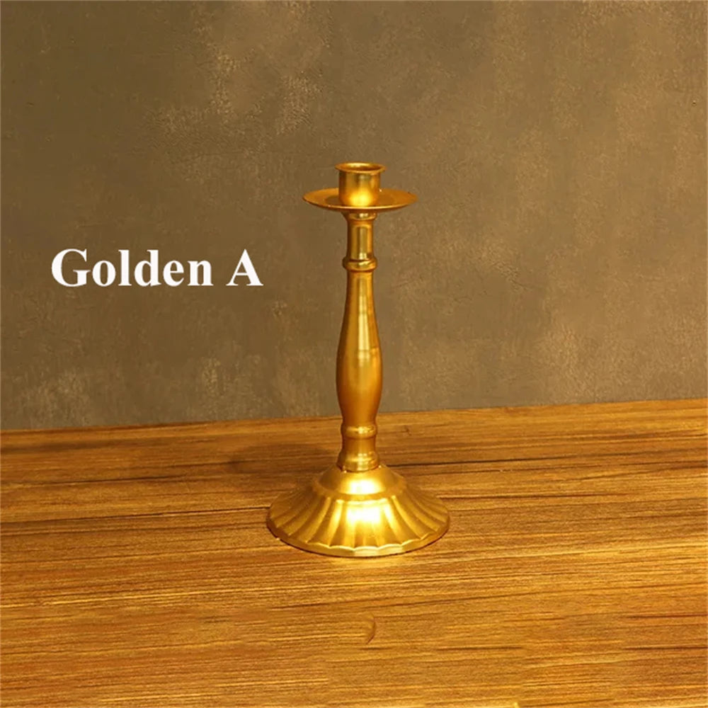 Modern European Candlestick Holder – Elegant Table Decor Candlestick Holder Axl Holder-Golden A