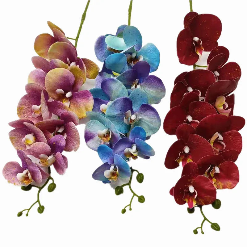 Real Touch Artificial Orchid – 9 Heads Phalaenopsis Stem 91cm Artificial Flower Stem Axl
