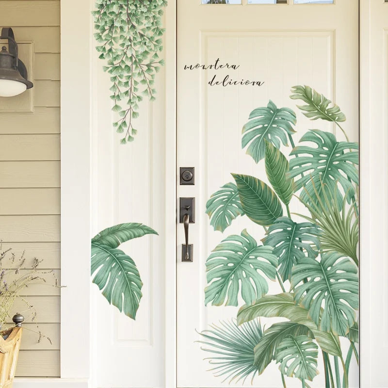 Monstera Leaf Wall Decal – Nordic Tropical Vinyl Sticker Vinyl Wall Decal Axl