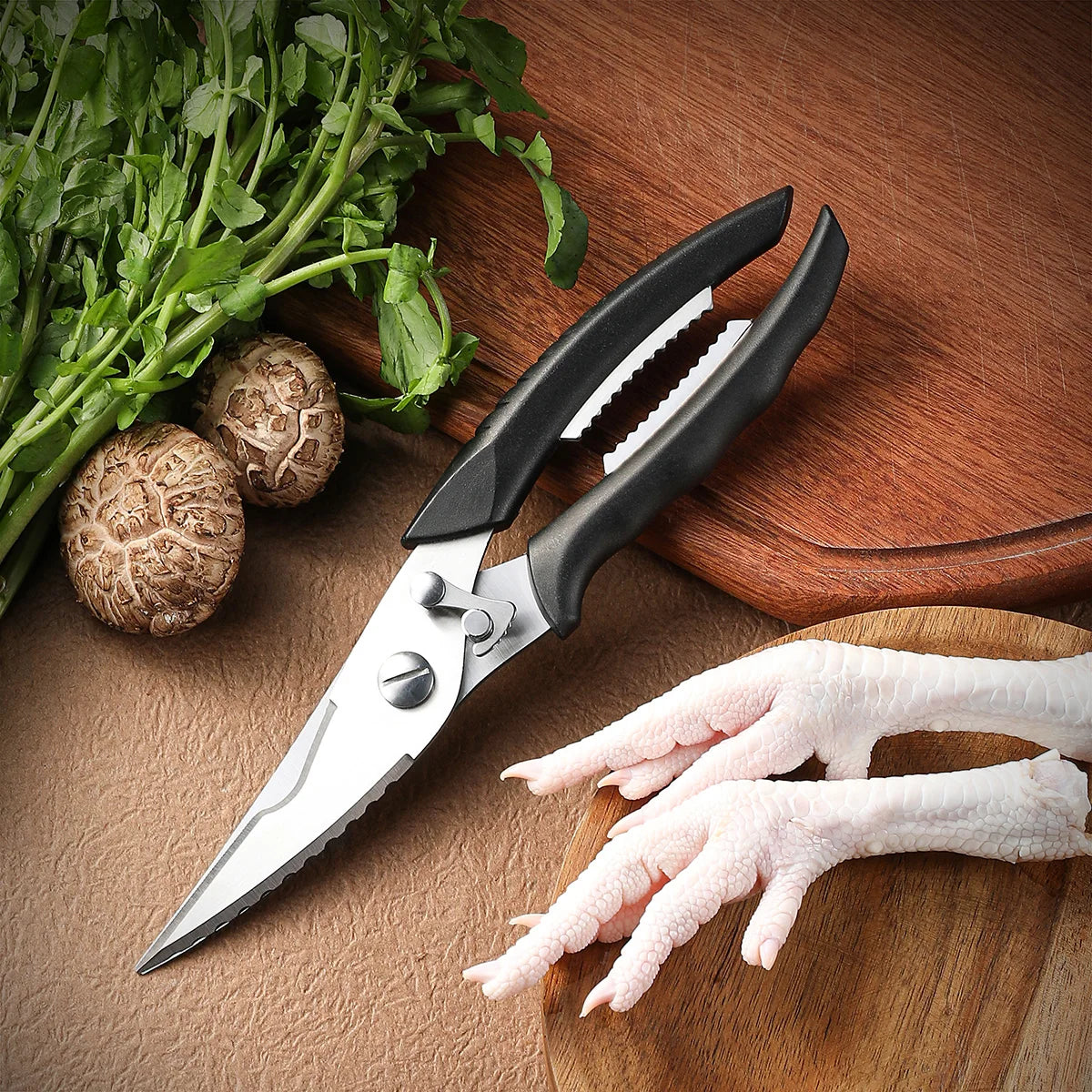 SHENJIU Stainless Steel Kitchen Scissors – Sharp Meat Shears Kitchen Shears Axl 1pcs