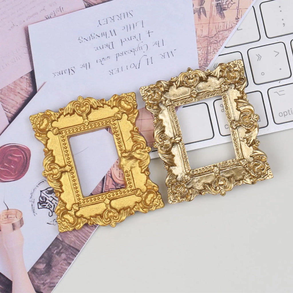 5-Piece Mini Gold Shadow Box Photo Frames – DIY Display Set Photo Display Frames Axl
