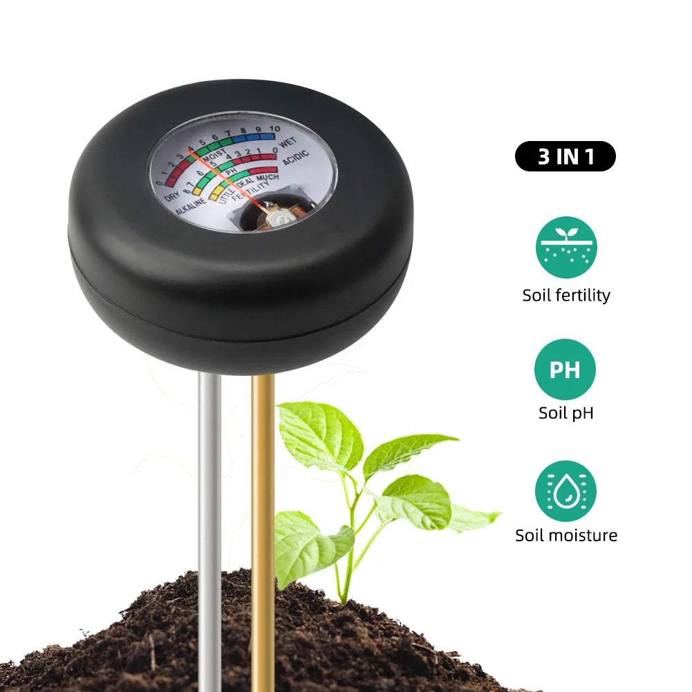 3-in-1 Soil Tester – pH, Moisture & Fertility Meter Soil Testing Meter Axl