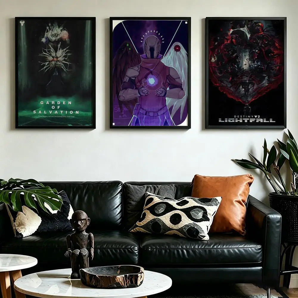 Destiny 2 HD Wall Poster – Waterproof Peel & Stick Game Decor Game Art Poster Axl