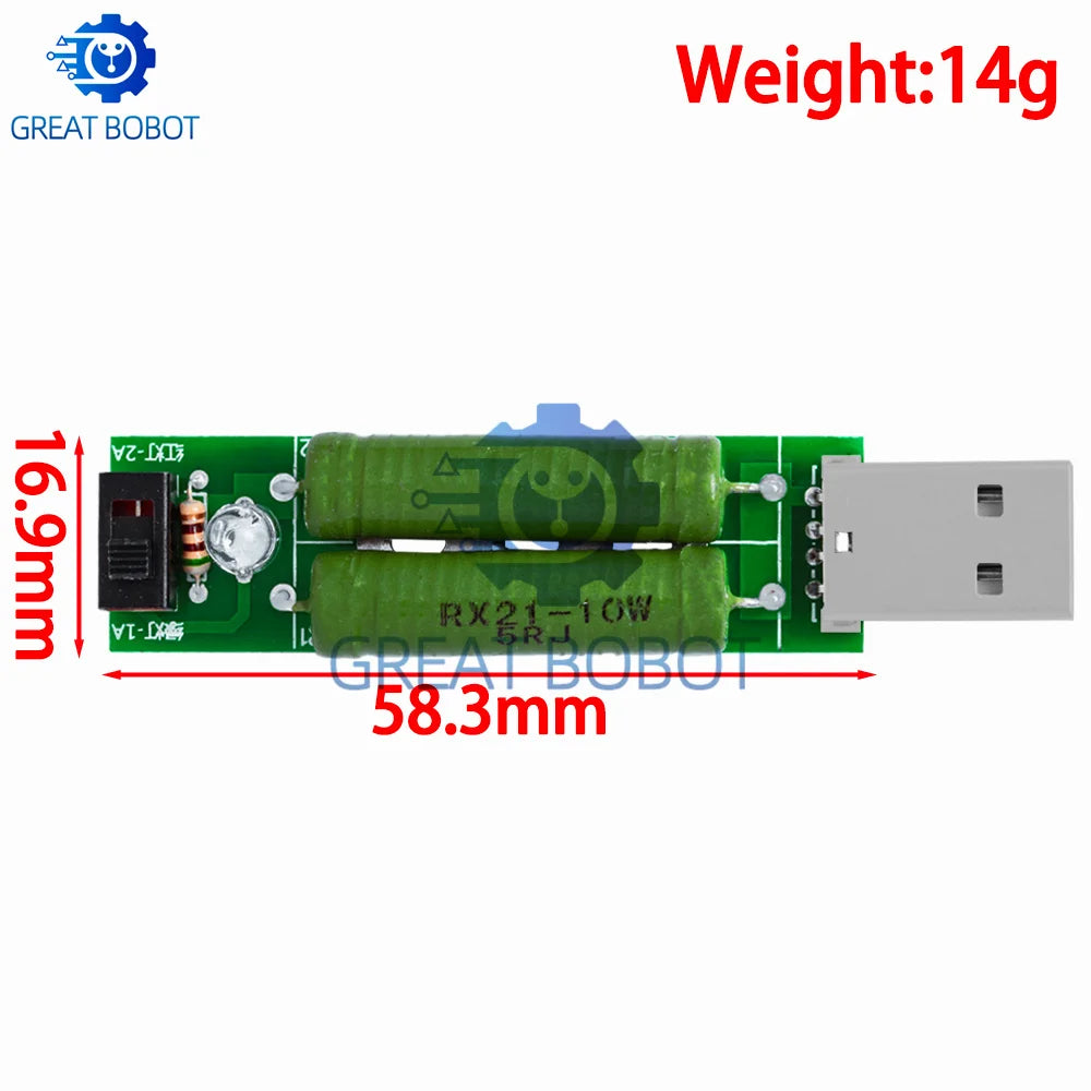 USB Mini Discharge Load Resistor & Digital Voltage Current Tester USB Voltage Tester Axl