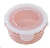Mini Sealed Food Storage Containers – Round & Square Plastic Food Storage Container Axl Round-Pink