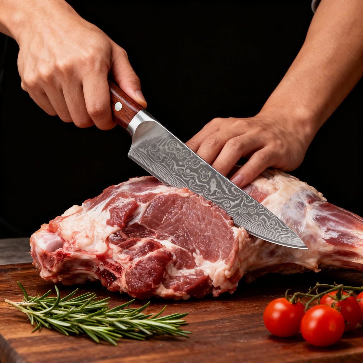 67-Layer Damascus Steel Kitchen Knife – Slicing & Peeling Damascus Kitchen Knife Axl