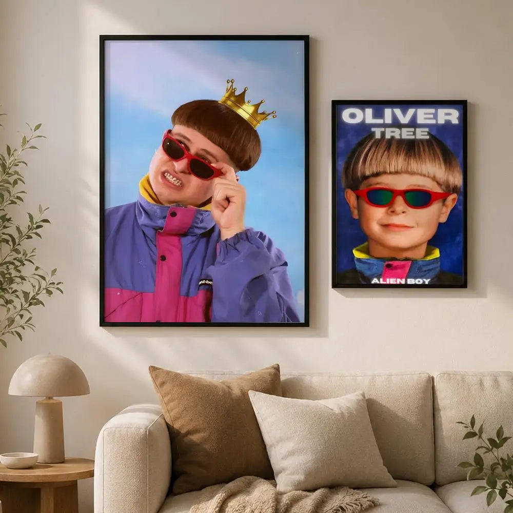 Oliver Tree Waterproof PVC Wall Poster – Peel & Stick HD Art Wall Art Poster Axl