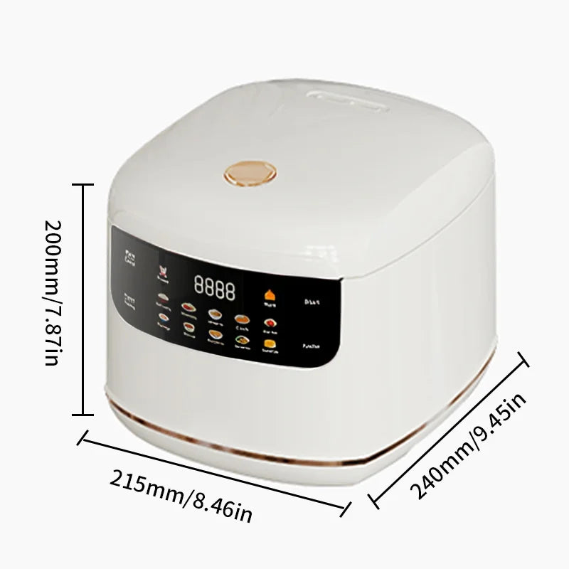 BALASHOV 2L Smart Electric Rice Cooker – Multifunction Warmer Electric Rice Cooker Axl WHITE US