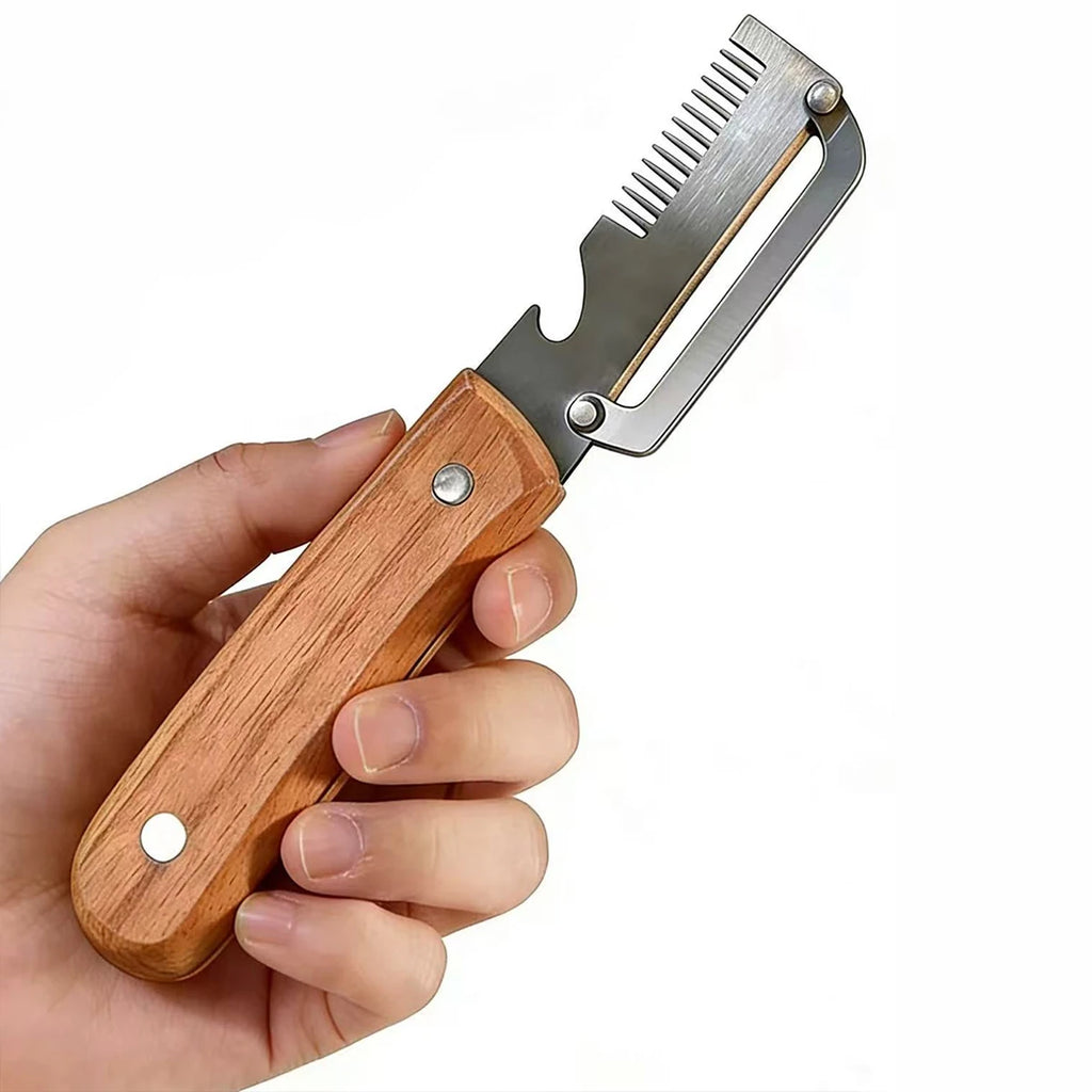 Stainless Steel Fruit & Vegetable Peeler – Wooden Handle Kitchen Peeler Axl