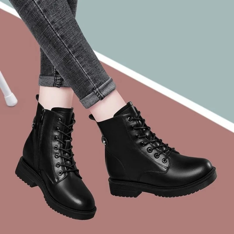 Women's Winter Chelsea Ankle Boots – Non-Slip Zip Wedge Chelsea Ankle Boots Axl Velvet 37