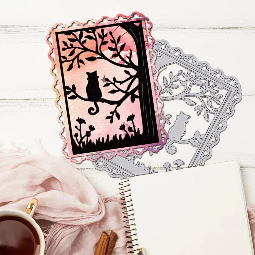 Cat Frame Metal Cutting Dies – Scrapbooking & Card Making Craft Cutting Dies Axl