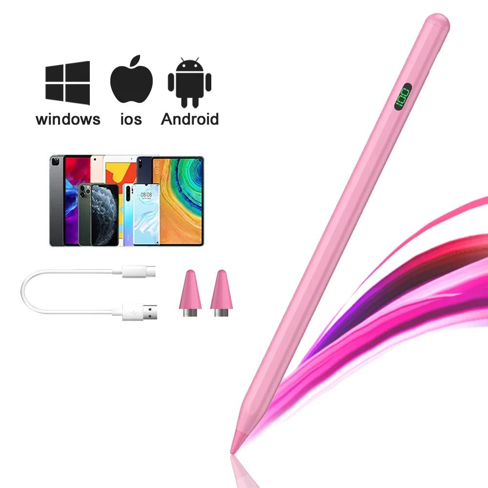 Universal Stylus Pen for iPhone, iPad, Android & Windows Rechargeable Stylus Pen Axl Universal-Pink