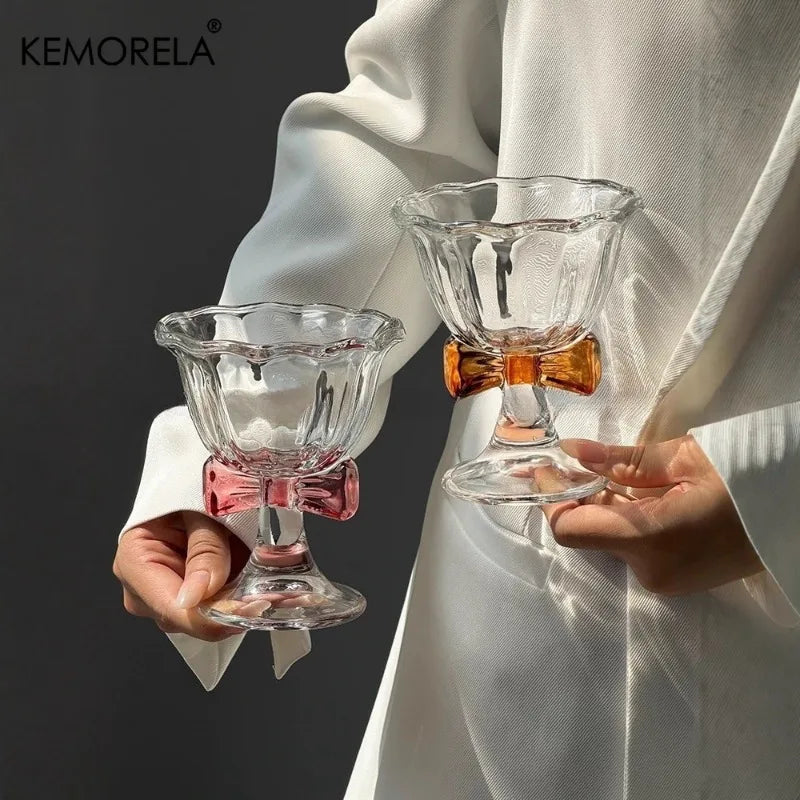 Bowknot Champagne Flute | Cocktail & Dessert Glass for Parties Champagne Flute Glass Axl