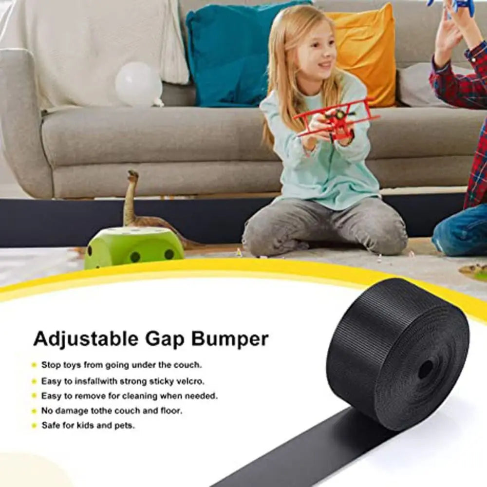 Sofa Toy Blocker – Nylon Under Couch Baffle with Adhesive Strap Furniture Gap Blocker Axl
