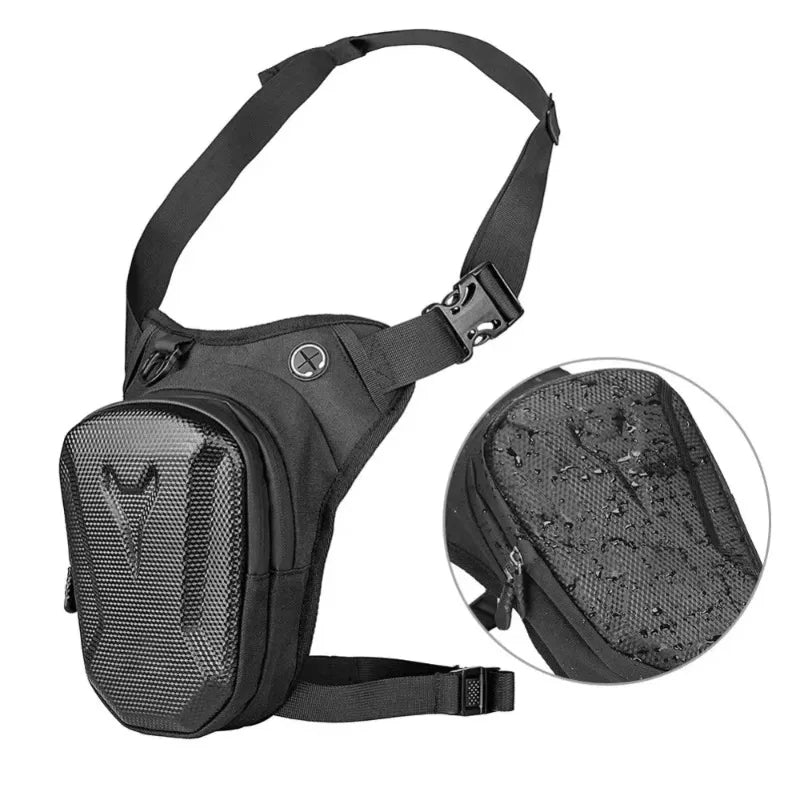 Motorcycle Hard Shell Leg & Waist Bag | Hip Bum Pack Motorcycle Waist Bag Axl
