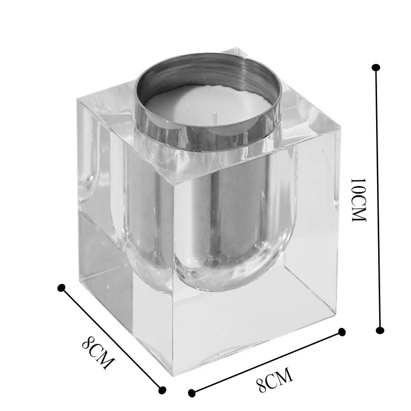 Minimalist Modern Art Figurine – Acrylic & Metal Home Décor Decorative Figurine Axl Silver